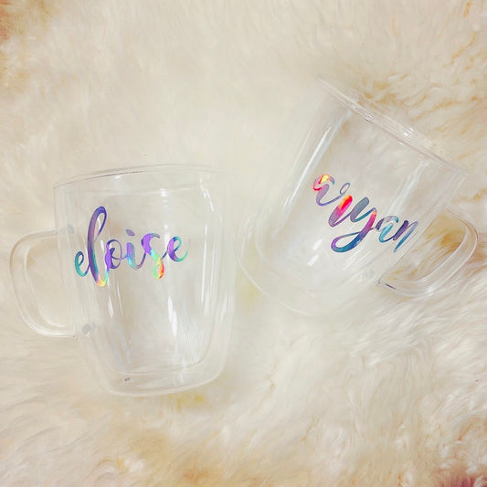 Fleek Double Wall Glass With Handle & Lid