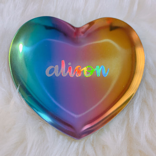 Rainbow Heart Trinklet Tray
